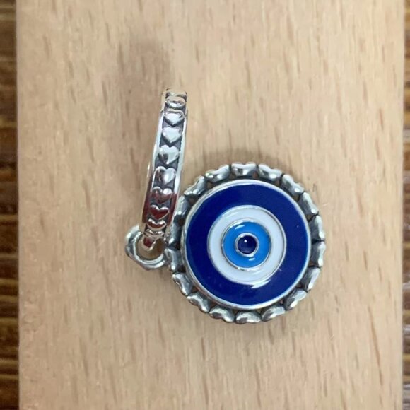Pandora Evil Eye Silver Dangle Charm, S925 Silver Bracelets - Picture 3 of 4